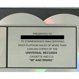 98 Degrees and Rising RIAA 3x Multi - Platinum Album Award - Record