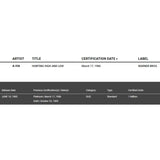 a-ha Hunting High And Low RIAA Gold Album Award