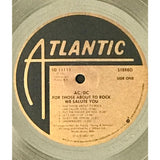 AC/DC For Those About To Rock RIAA Platinum Album Award - Record Award