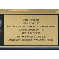 Anderson Bruford Wakeman Howe RIAA Gold Album Award - Record Award