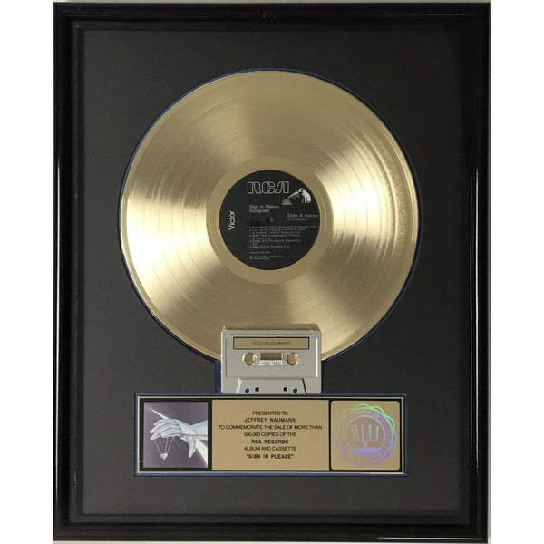 Autograph Sign In Please RIAA Gold LP Award - Record Award