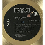 Autograph Sign In Please RIAA Gold LP Award - Record Award