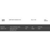 Barry White Greatest Hits RIAA Gold Album Award - Record Award