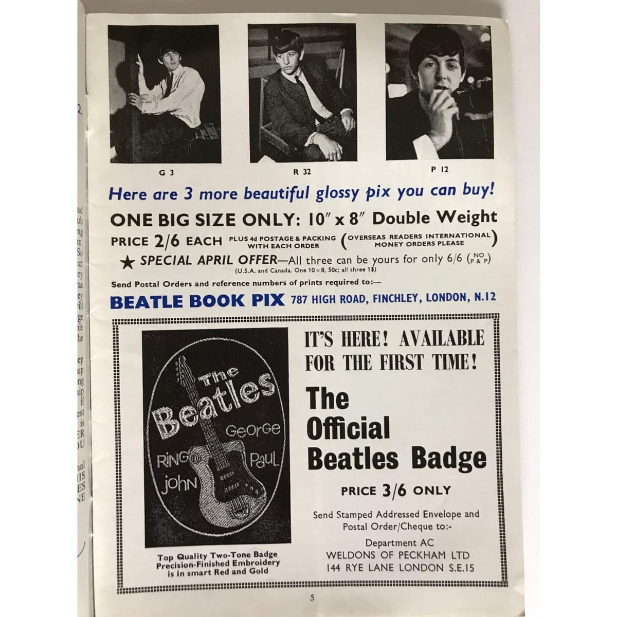 musicgoldmine.com - Beatles Book Monthly Magazine April 1964 Issue