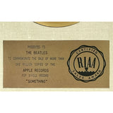 Beatles ’Something’ RIAA Gold 45 Award presented to The Beatles - RARE - Record Award
