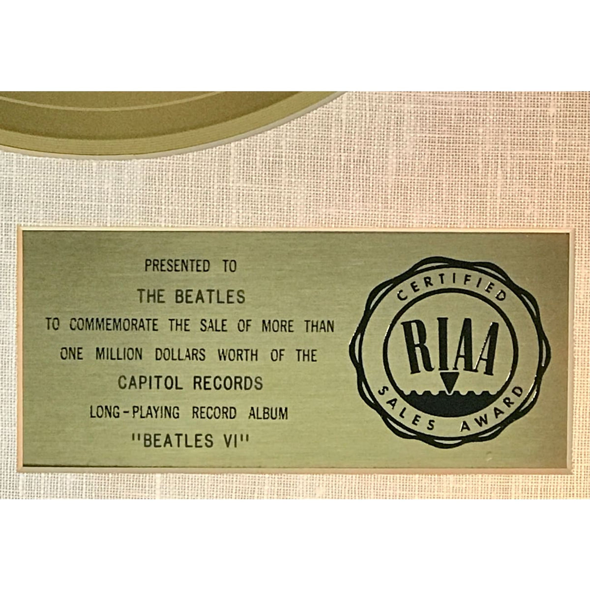 beatles-vi-riaa-gold-album-