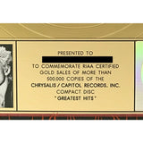 Billy Idol Greatest Hits RIAA Gold Album Award - Record Award