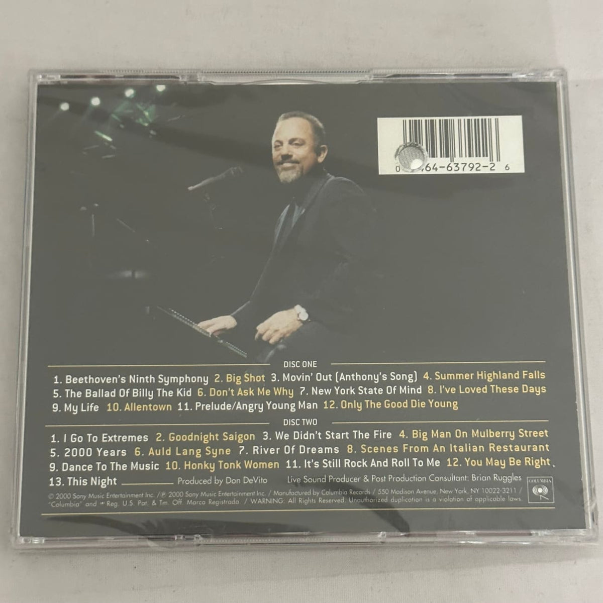 musicgoldmine.com Billy Joel 2000 Year The Millennium Concert 2 CD