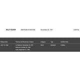 Billy Squier Emotions In Motion RIAA Platinum Album Award - Record