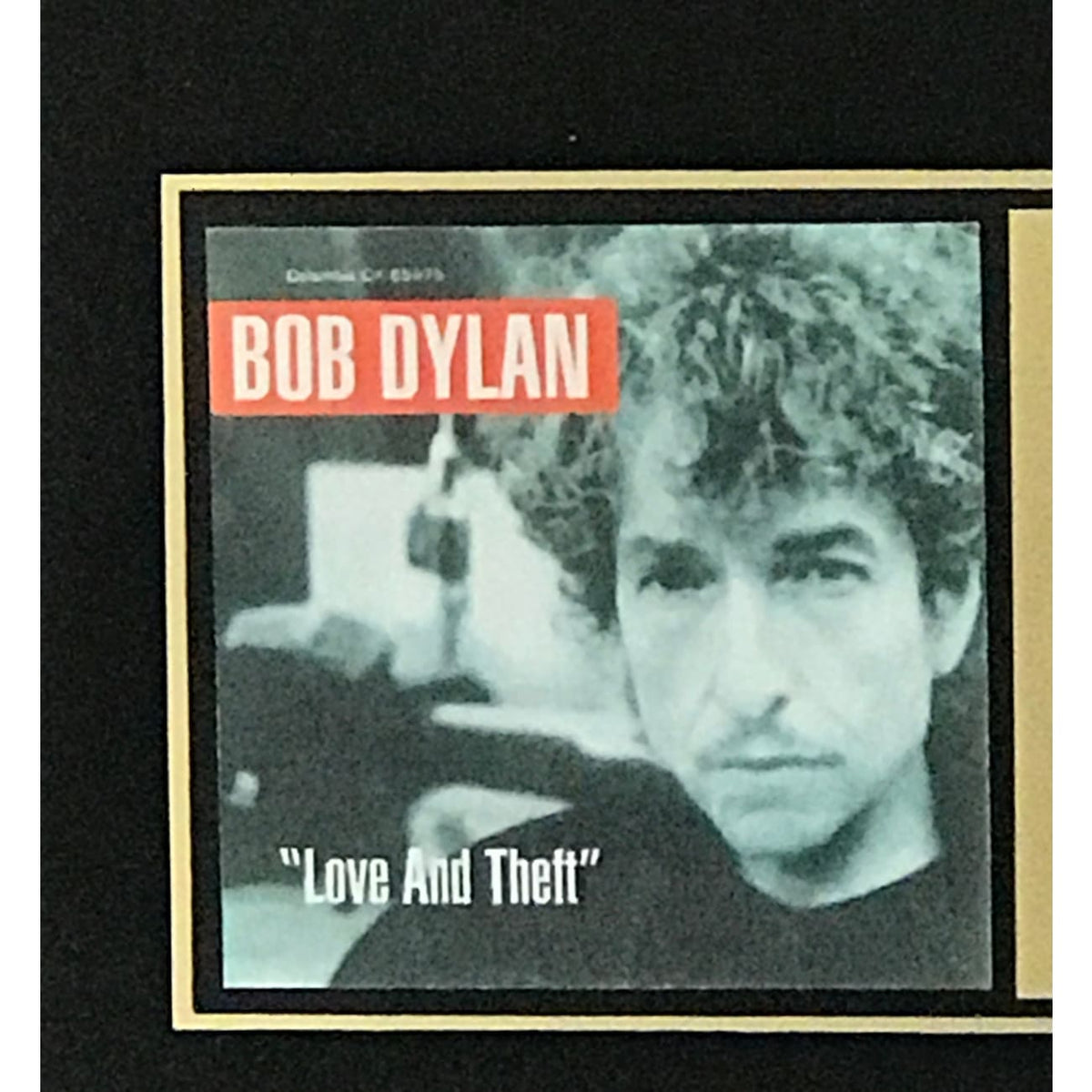 musicgoldmine.com - Bob Dylan Love And Theft RIAA Gold Album Award