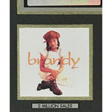 Brandy debut RIAA 2x Multi-Platinum Album Award - Record Award