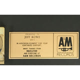 Breathe All That Jazz A&M Records Award signed by group - Record Award