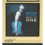 Brian McKnight Back At One CRIA Gold Album Award presented to - RARE Record