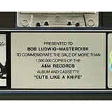 Bryan Adams Cuts Like A Knife RIAA Platinum Album Award - Record Award