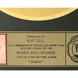 Chaka Khan Chaka RIAA Gold Album Award - Record Award
