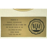Chicago ’Just You ’N’ Me’ White Matte RIAA Gold 45 Award presented to founding member - RARE - Record Award