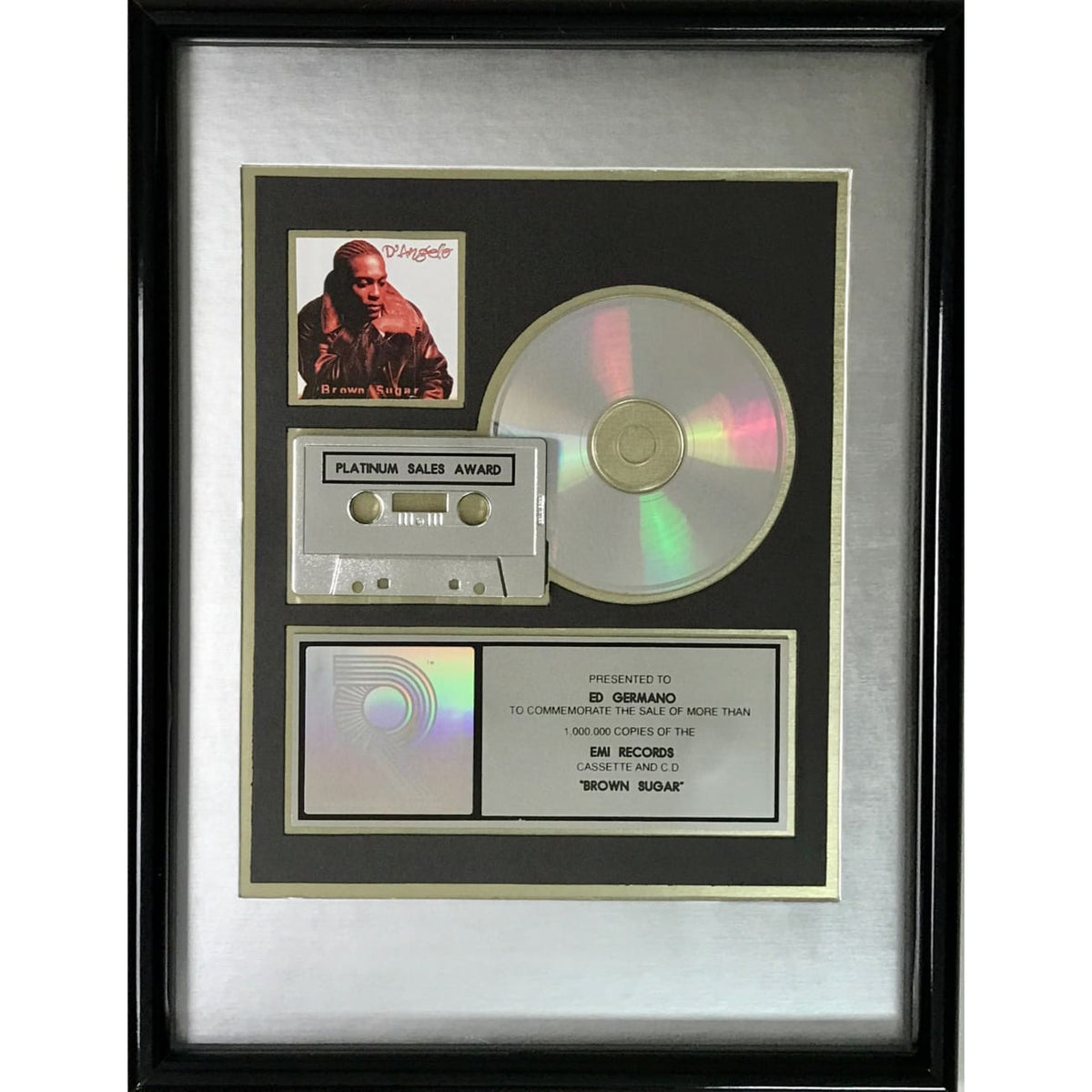 musicgoldmine.com - D'Angelo Brown Sugar RIAA Platinum Album Award