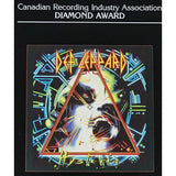 Def Leppard Hysteria CRIA Diamond Award - RARE - Record Award
