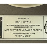 Def Leppard Pyromania RIAA Platinum Album Award - Record Award