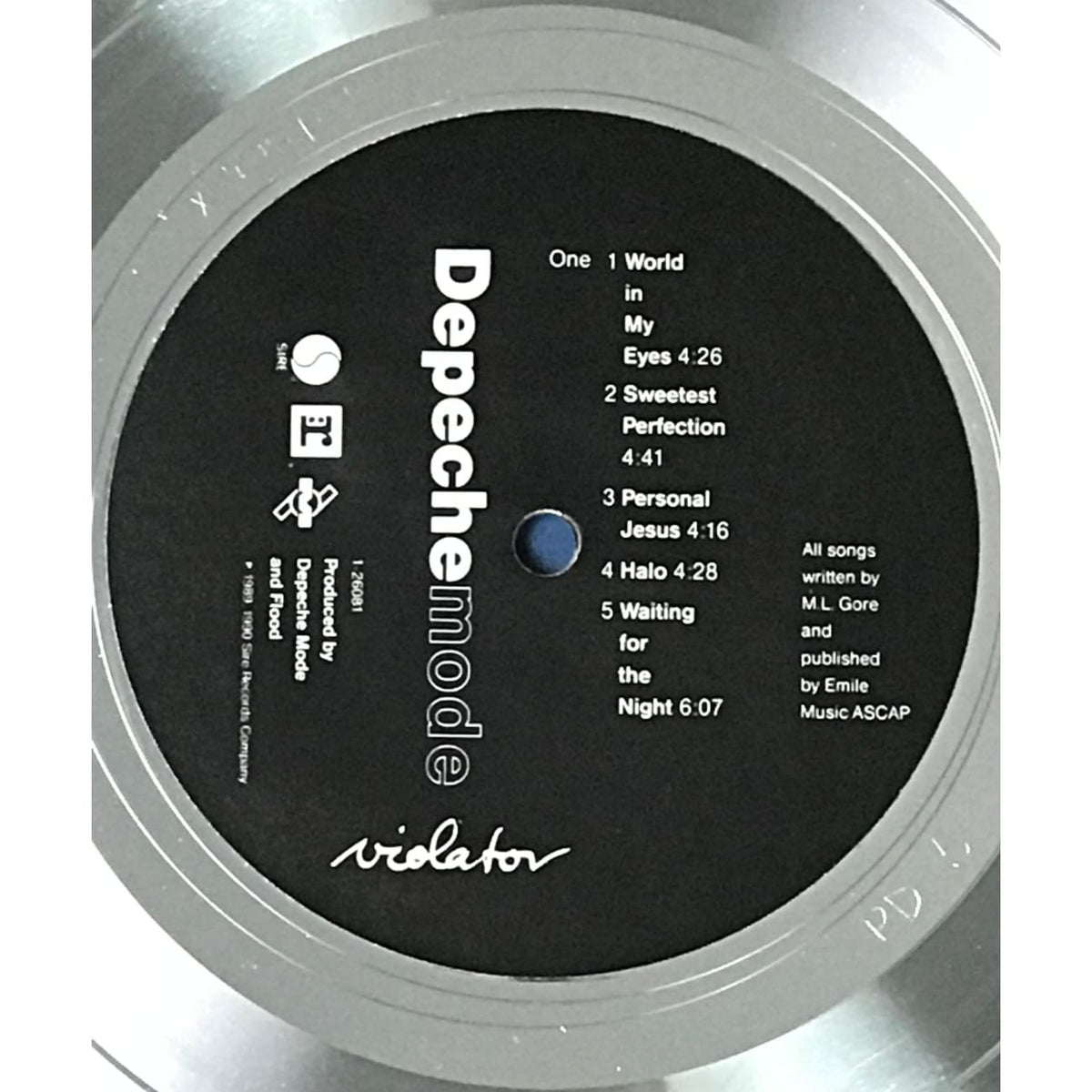 musicgoldmine.com - Depeche Mode Violator RIAA Platinum Album
