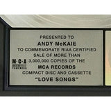 Elton John Love Songs RIAA 3x Multi - Platinum Album Award - Record