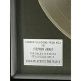 Elton John Madman Across The Water 1972 Platinum Award - RARE - Record Award