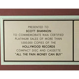 Fastball All The Pain Money Can Buy RIAA Platinum Album Award - Record Award