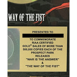Five Finger Death Punch The Way Of The Fist & War Is The Answer RIAA Gold Award - Record Award
