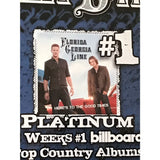 Florida Georgia Line RIAA Multi - Platinum Combo Award - Record