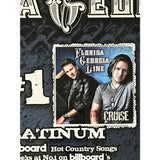 Florida Georgia Line RIAA Multi - Platinum Combo Award - Record