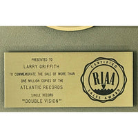 Foreigner ’Double Vision’ RIAA Gold Single Award - Record Award