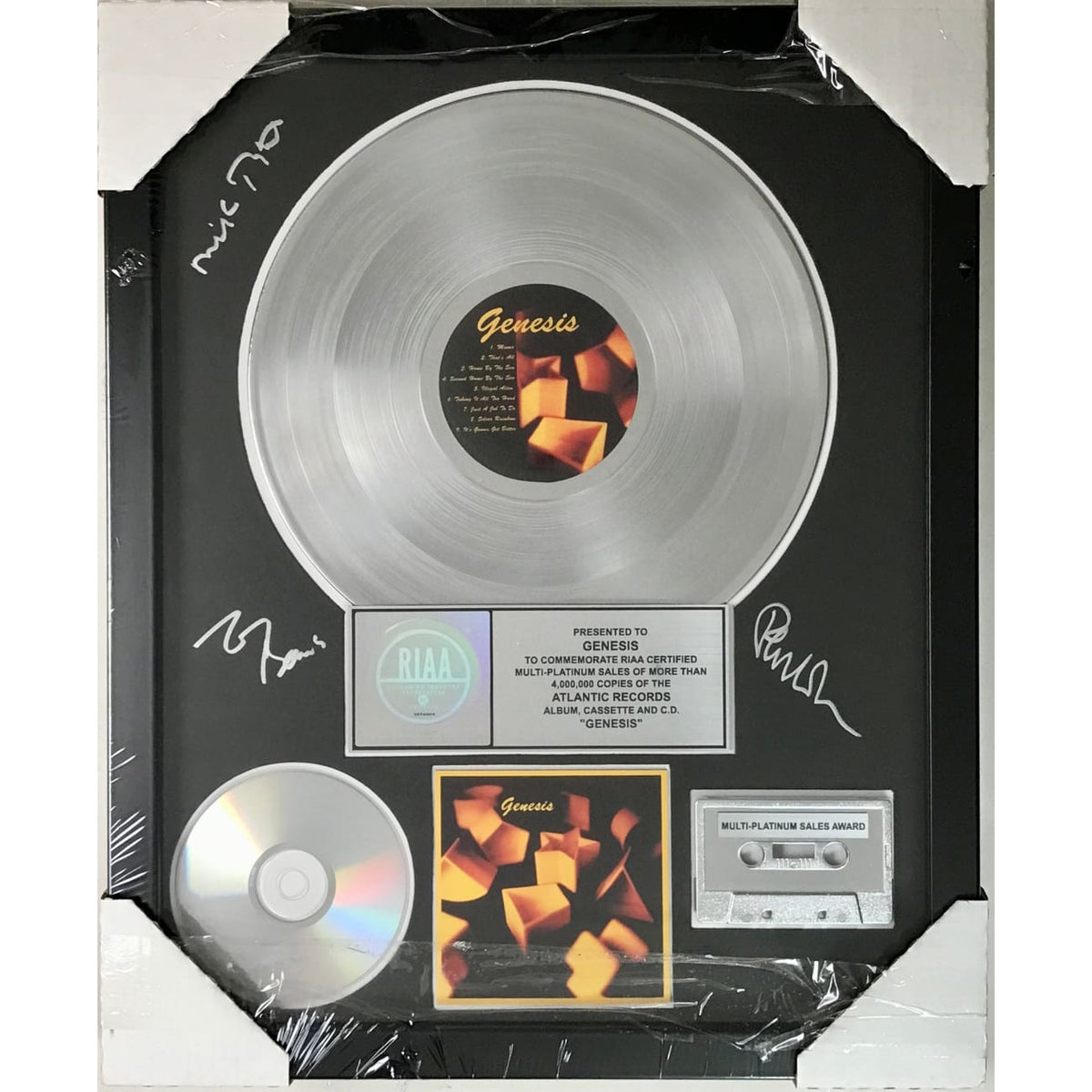 RIAYAページ musicgoldmine.com - Genesis self-titled RIAA 4x Multi-Platinum