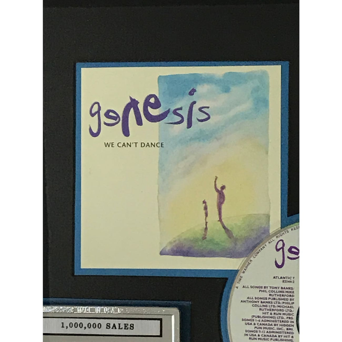 Genesis We Can't Dance RIAA Platinum Album Award