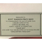 Great White Once Bitten Twice Shy Combo Capitol Records Award