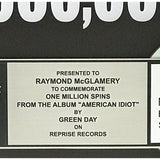 Green Day American Idiot 1M Radio Spins Award - Record Award