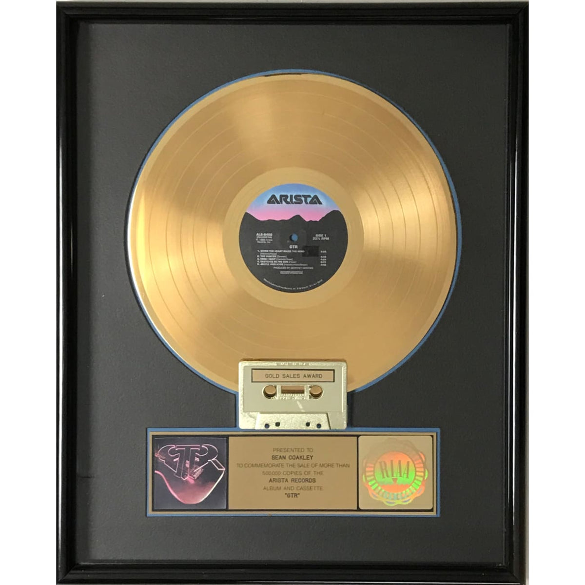 GTR debut RIAA Gold LP Award