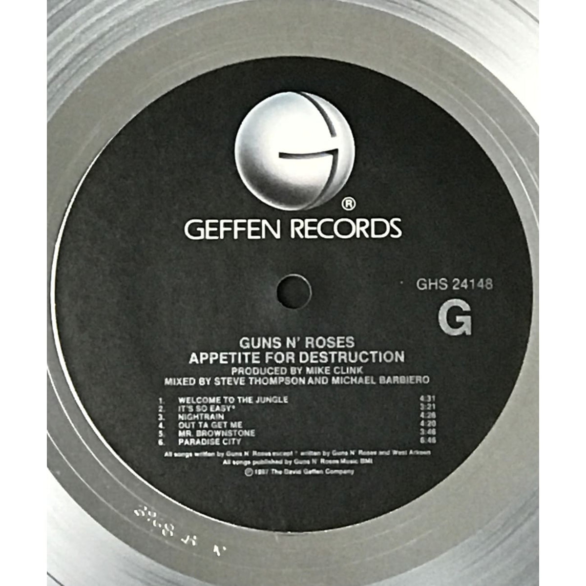 musicgoldmine.com - Guns N' Roses Appetite For Destruction RIAA