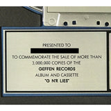 Guns N’ Roses G N’R Lies RIAA 3x Multi-Platinum LP Award - Record Award