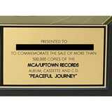 Heavy D & the Boyz Peaceful Journey RIAA Gold Album Award - Record