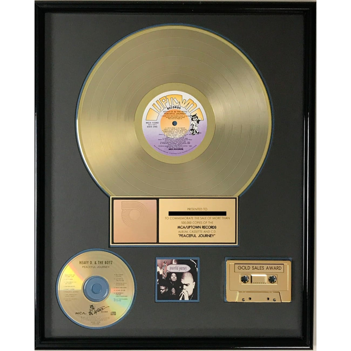 Heavy D & the Boyz Peaceful Journey RIAA Gold Album Award