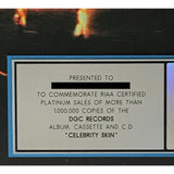 Hole Celebrity Skin RIAA Platinum Album Award - Record Award