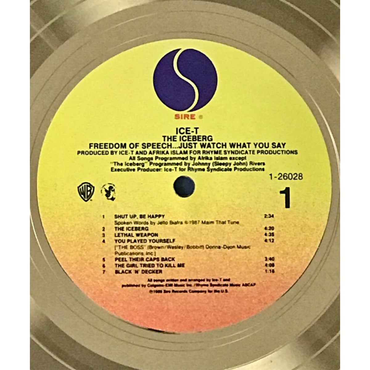 musicgoldmine.com - Ice-T The Iceberg/Freedom Of Speech RIAA