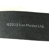 Iron Maiden Eddie Logo Leather Belt - Music Memorabilia
