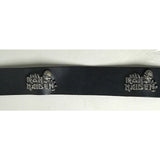 Iron Maiden Eddie Logo Leather Belt - Music Memorabilia