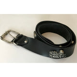 Iron Maiden Eddie Logo Leather Belt - Music Memorabilia