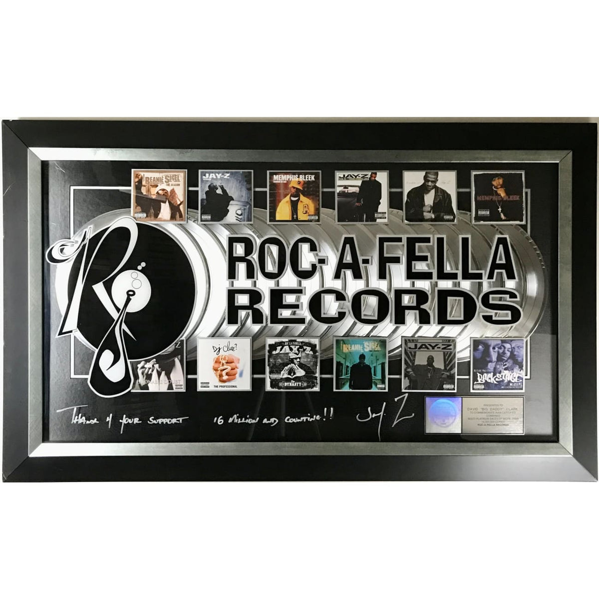 Musicgoldmine Jay Z Roc A Fella Records RIAA 16x Multi Platinum musicgoldmine-jay-z-roc-a-fella-records-riaa-16x-multi-platinum