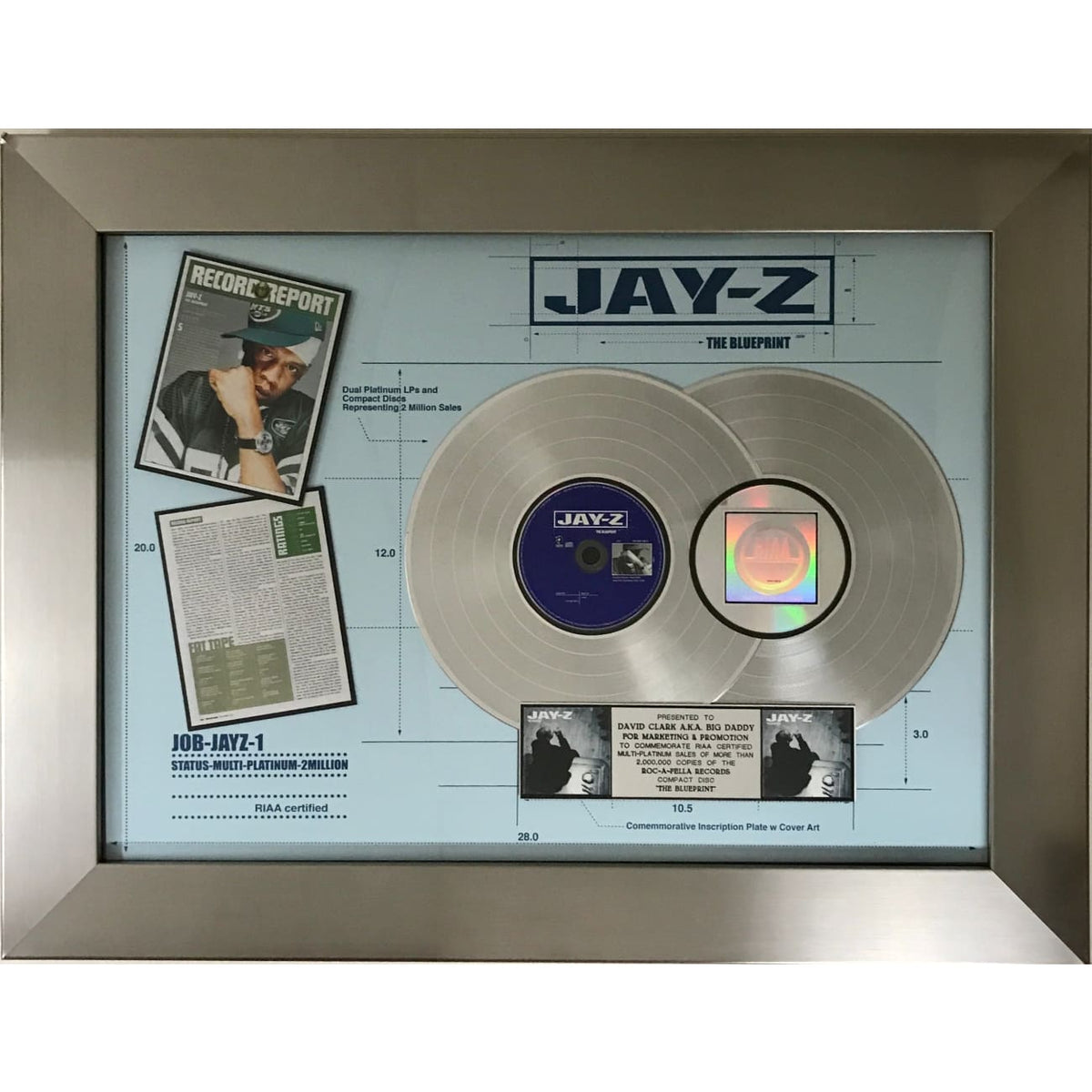 musicgoldmine.com - Jay-Z The Blueprint RIAA 2x Multi-Platinum