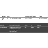 Jay-Z Vol. 3: The Life & Times of S Carter RIAA 3x Multi-Platinum Album Award - Record Award