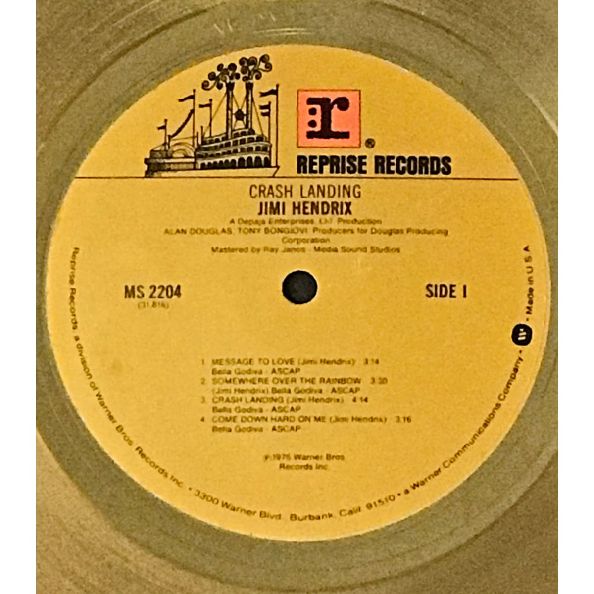 musicgoldmine.com - Jimi Hendrix Crash Landing RIAA Gold Album