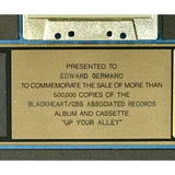 Joan Jett Up Your Alley RIAA Gold Album Award - Record Award